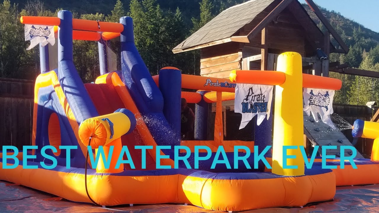 blast zone pirate blaster inflatable waterpark YouTube