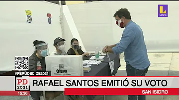 El candidato presidencial Rafael Santos emitió su voto |  #PerúDecide2021