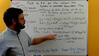Dynamics - Kinetics of a Cylinder Rolling without Slipping