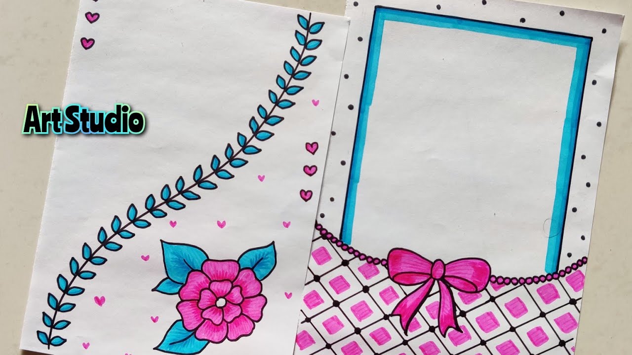 Border Designs for Project/Project File Decoration/simple border designs to  draw on paper /Design | Border Designs for Project/Project File Decoration/simple  border designs to draw on paper /Design border design how to decorate