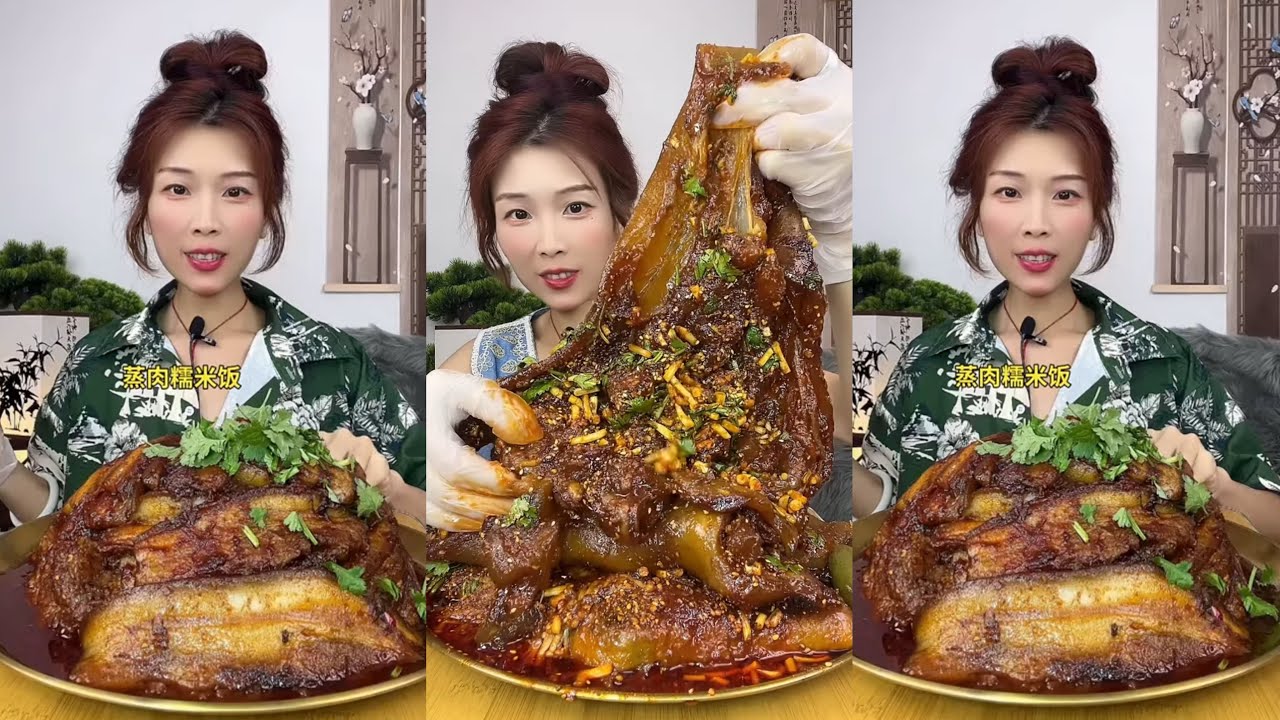 【ASMR】【MUKBANG】GIANT BRAISED PORK BELLY | EATING SHOW |CHINESE MUKBANG |食べ |吃播 LOVE ASMR•JENNIE 