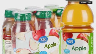 Walmart recalls 10k cases of apple juice