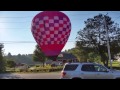 Hot air balloon emergency landing.