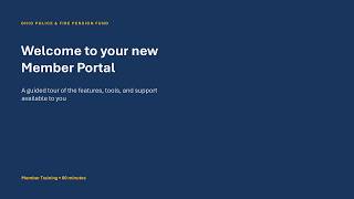 Welcome to your new Member Portal Webinar Training.