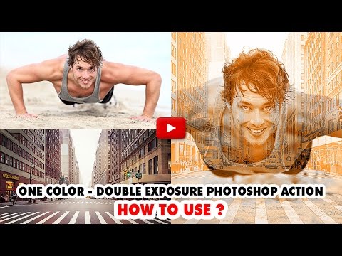 One Color - Double Exposure Photoshop Action | SmartestMind Photoshop Actions Sharp Designer