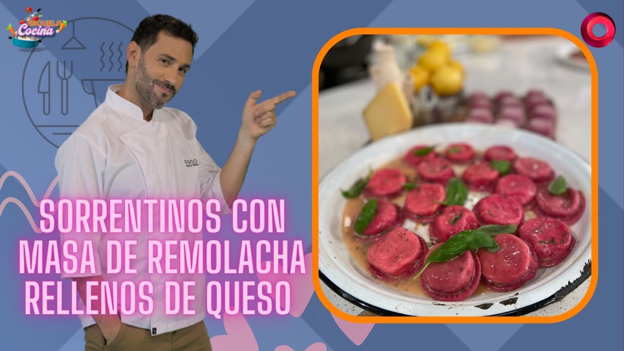 Sorrentinos con masa de remolacha rellenos de queso | #EscuelaDeCocina