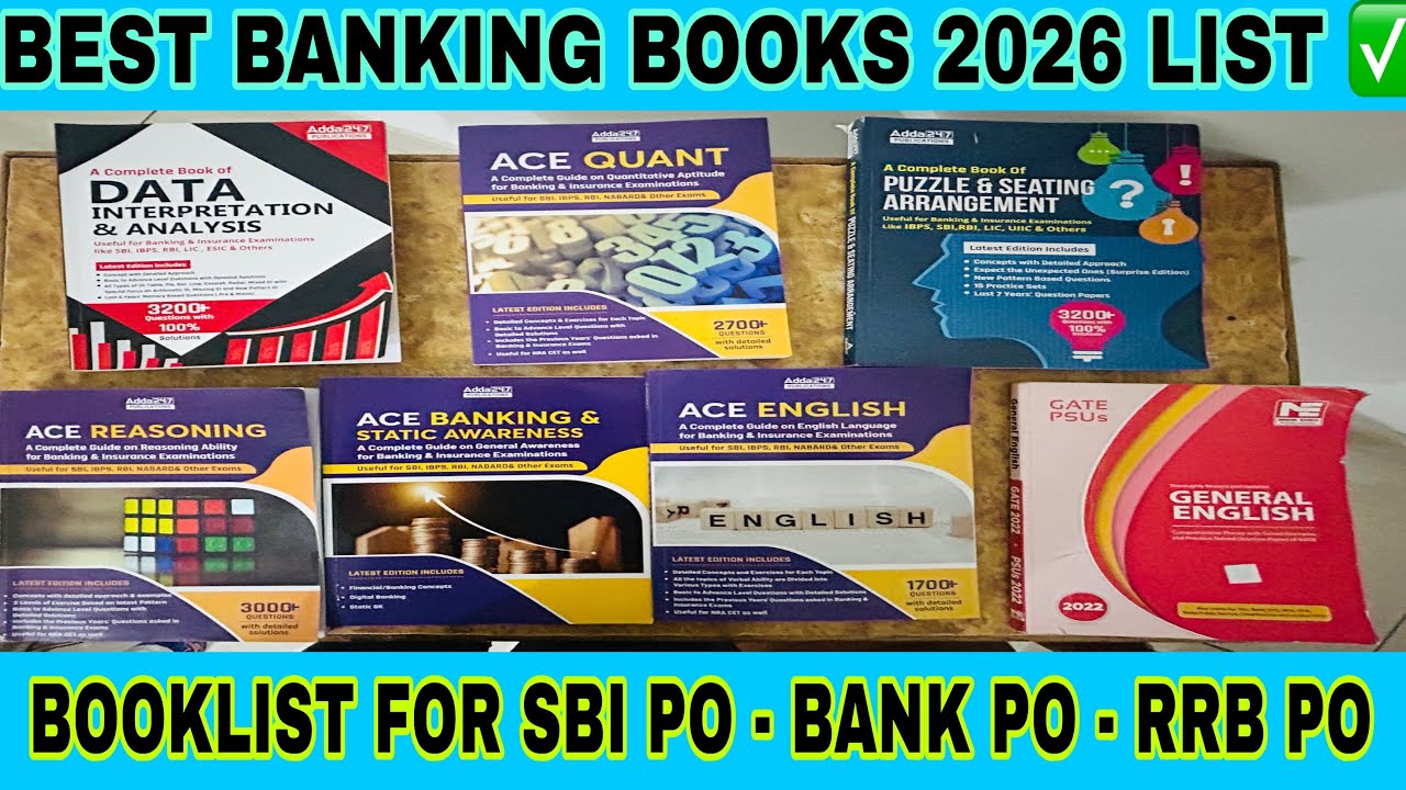Best Books for Banking Exams 2026 Pre + Mains | booklist for sbi po ...