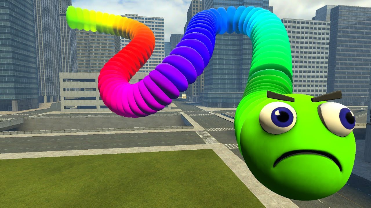 WHAT IF RAINBOW ROBLOX HUNGRY WORM RAINBOW IN GARRY'S MOD!
