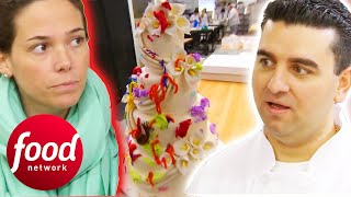 Bride DESTROYS Buddy's Cake Made With Fondant Drapes Because She Hates It | Cake Boss