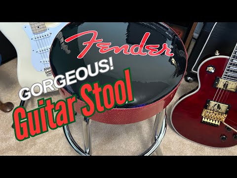 The Fender Red Sparkle Swivel Guitar Stool Review | Gorgeous
