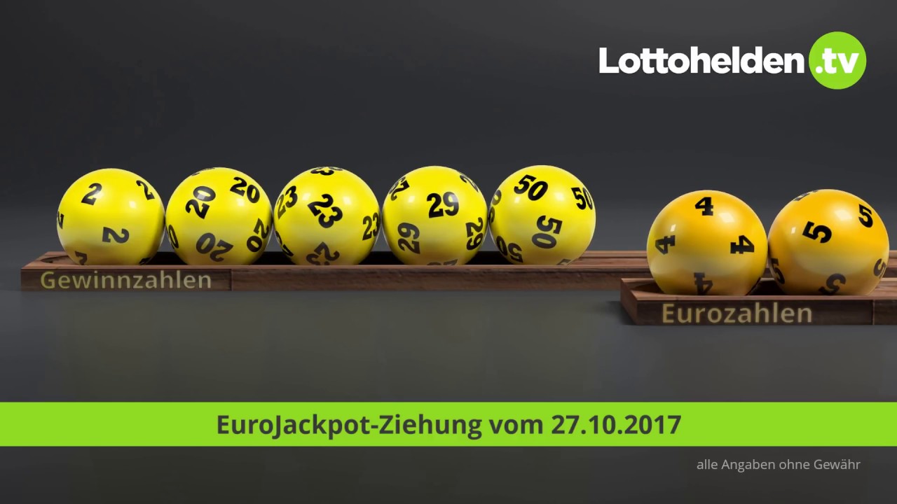 Gewinnzahlen Eurojackpot Vom 27 10 2017 Youtube