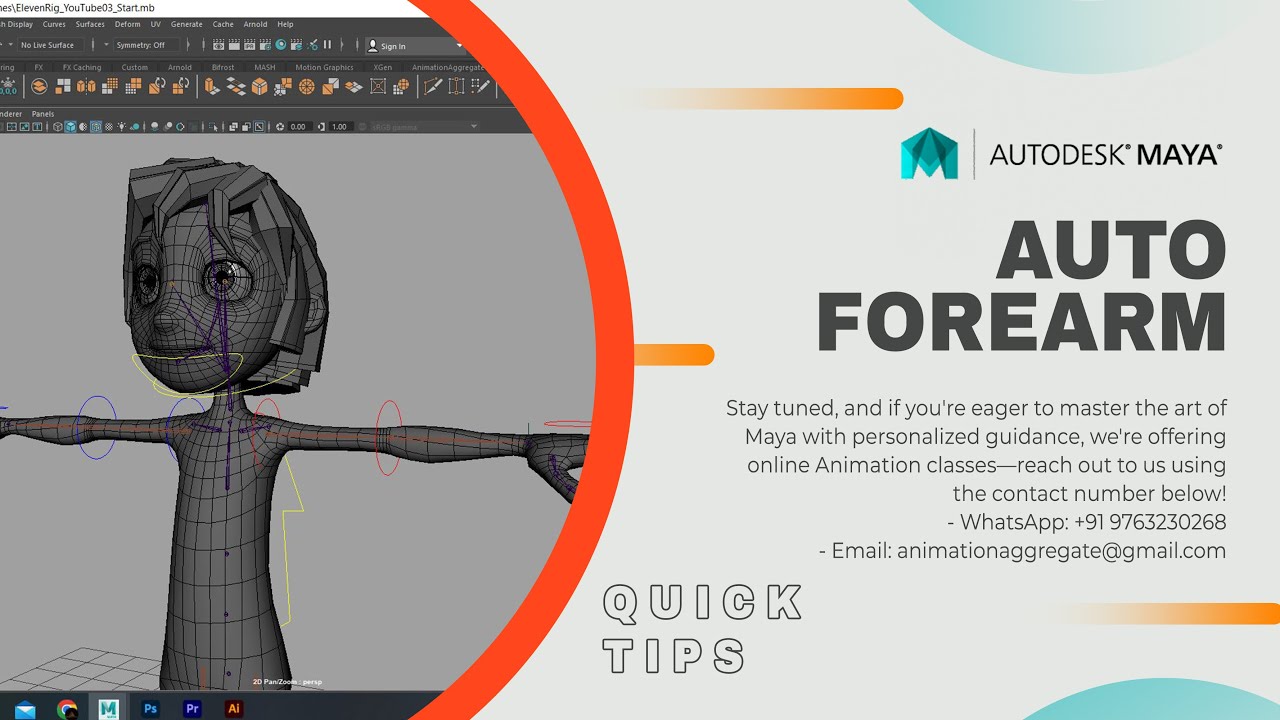 Autodesk Maya | Character Rigging | Auto Forearm setup using MEL ...