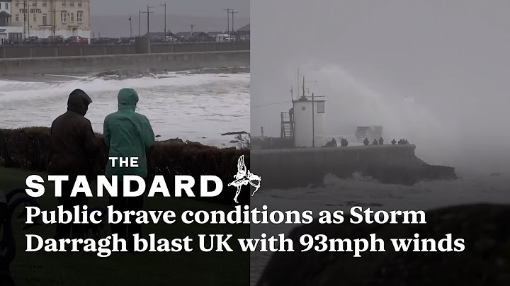 Storm Darragh blasts UK with 93pmh winds with 'red warnings' in place for much of country