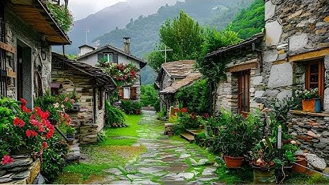 Fontana most Beautiful Swiss Village in Ticino Switzerland 4K, AK Swiss View, Travel Video