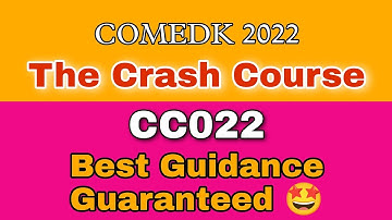 The Crash Course| CC022| COMEDK 2022| Best faculties [Ash Academy JEE]