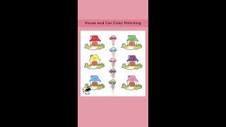 House and Car Color Matching Printable #chanafavors