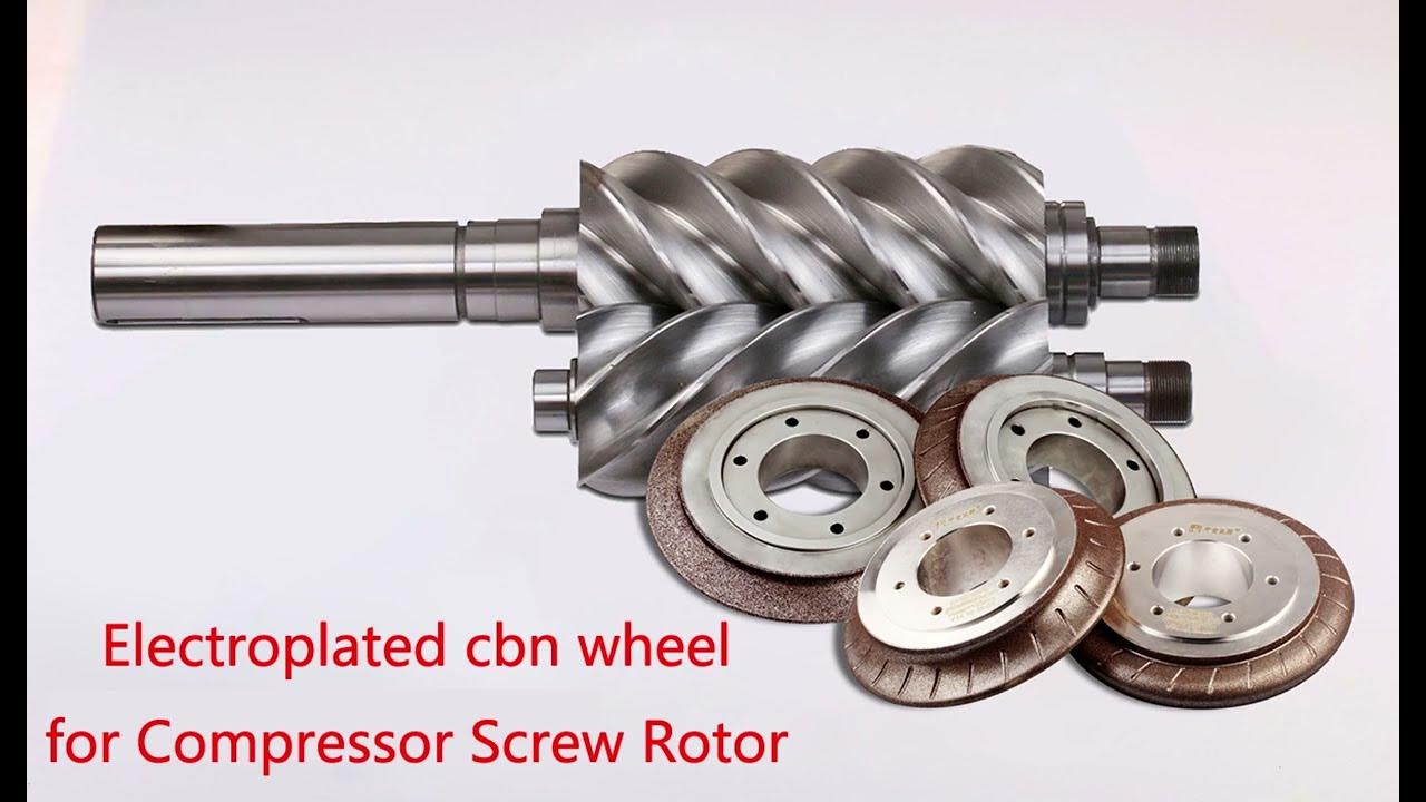 Electroplated cbn forming grinding wheels for compressor screw male