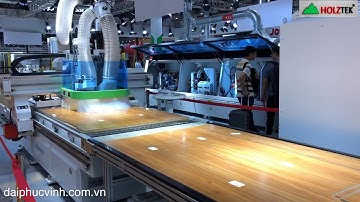 MÁY CNC ROUTER NESTING IN TEM CODE HOLZTEK Gia Công ván công nghiệp làm nội thất hiện đại