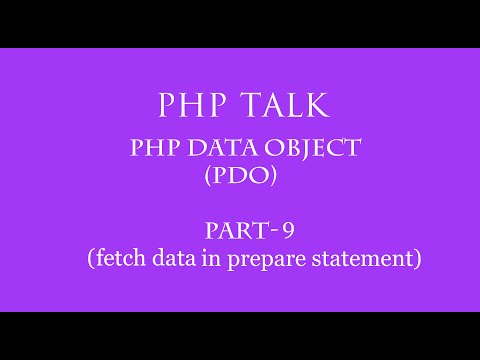 PDOPhp Data Object in hindi part -11(fetch data  in prepare statement)