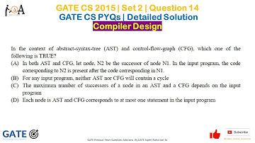 GATE CS 2015 | Set 2 - Question 14 | GATE CS Solutions | GATE CS PYQs | Compiler Design