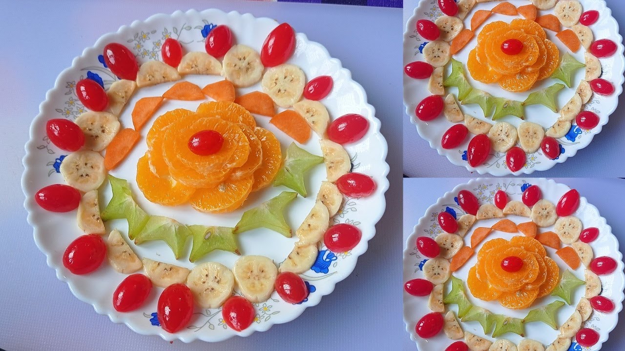 Orange, Banana, Cherry Easy Food Decoration Homemade Idea YouTube
