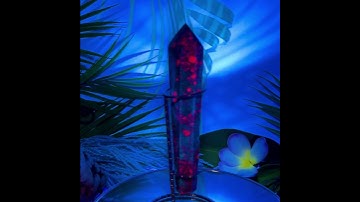 Ruby in Fuchsite UV Reactive Crystal Wand in Stand Generator 282g 170mm