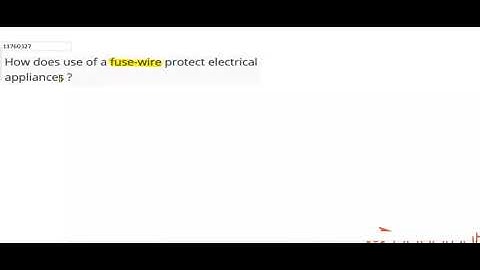 Electricity Class 10 Physics Exemplar Q-23||How does use of a fuse-wire protect electrical ....||