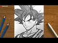 how to draw Goku step by step | goku drawing easy | How to draw anime step by step