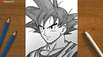 how to draw Goku step by step | goku drawing easy | How to draw anime step by step