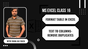 Class 16 | Remove Duplicates | Microsoft Excel Tutorial for Beginners | Rana Ali Raza #excel