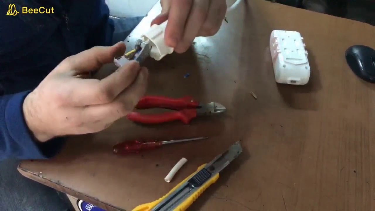 erkek ve dişi elektrik fiş montajı male and female electrical plug