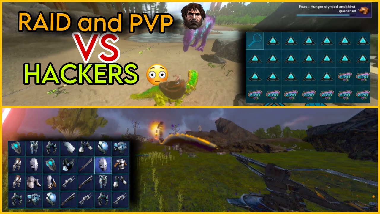 ( ARK MOBILE ) RAID A BIG BASE 🔥 HACKERS WAS ROCKET SPAM 😳