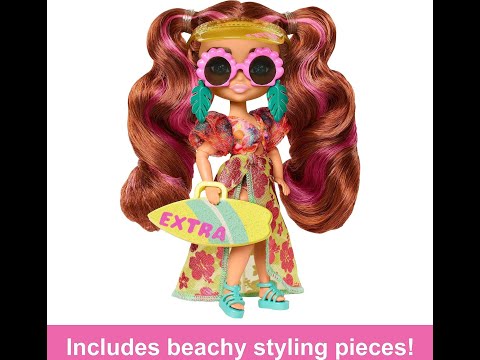 Лялька Барбі Екстра Мініс Подорож Пляж Оригінал Barbie Extra Fly Minis Travel Beach Look, видео 1