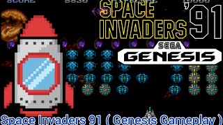 Space Invaders 91 ( Genesis ) Gameplay