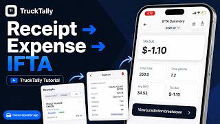 TruckTally App Tutorial for Owner-Operators: Track Receipts, Expenses, IFTA, schedule C (Tax) draft