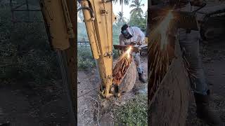 Almost caught a forest fire- excavator bucket modification