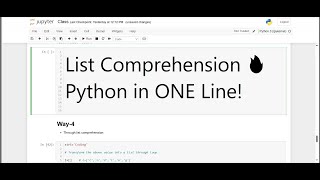 Python Class 28: List Comprehension Made Easy | Powerful One-Liners in Python