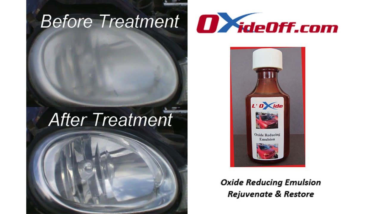 Treating a Dodge Neon Headlight with OxideOff emulsion YouTube