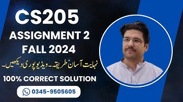 Cs205 Assignment 2 Solution Fall 2024 | CS205 Assignment 2 correction Solution Fall 2024