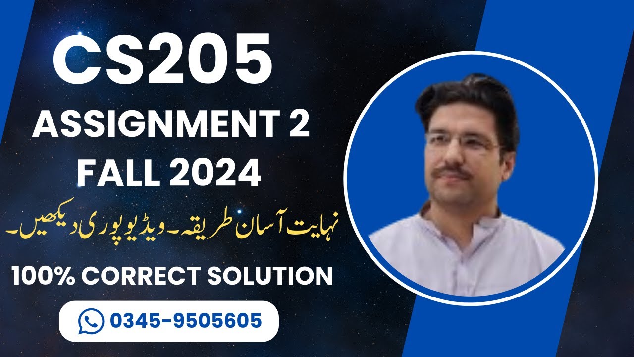 Cs205 Assignment 2 Solution Fall 2024 | CS205 Assignment 2 correction ...