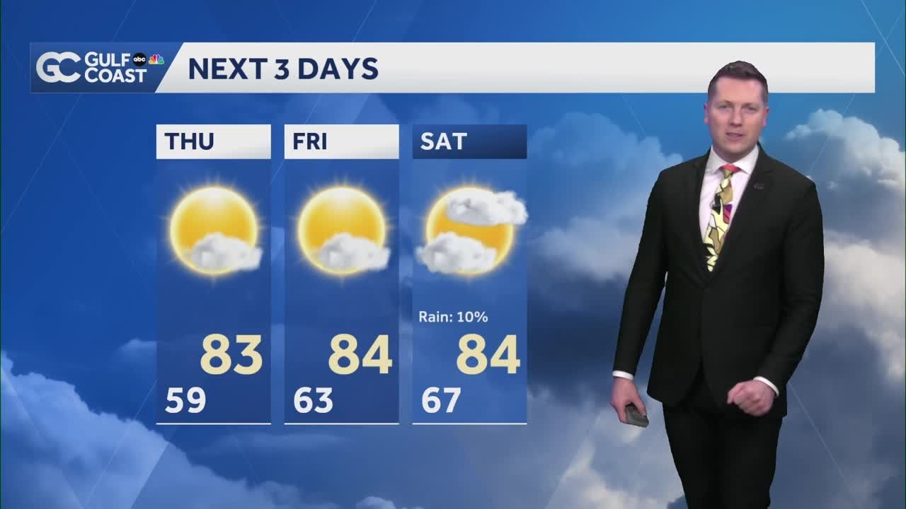 Colder temperature trend for the Gulf Coast Wednesday night - YouTube