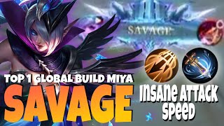 Insane Attack Speed Build Miya - Savage - Mlbb Jhampietv
