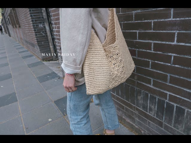 MAYIN FRIDAY summer raffia crochet bag tutorail  夏日拉菲棉草两用包钩编教程/日常实用/轻便能装/极简百搭