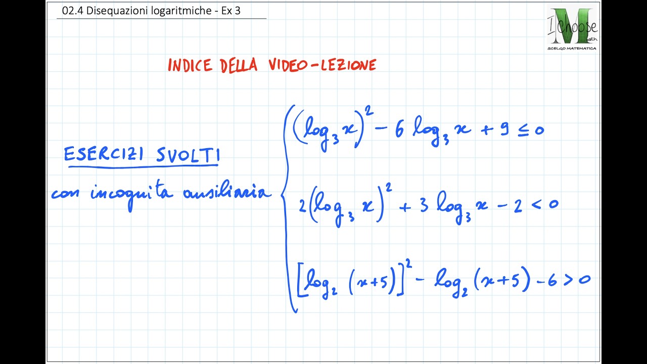 02.4 Disequazioni logaritmiche - Ex 3