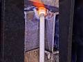 Hot Forging and Welding Steel Rod into Heavy Duty Metal Beam Joint