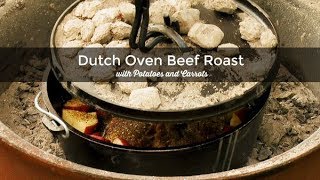 Dutch Oven Pot Roast with Carrots and Potatoes - Feast and Farm