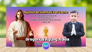 Desain Spanduk Syukuran Komuni Pertama dengan Canva screenshot 4
