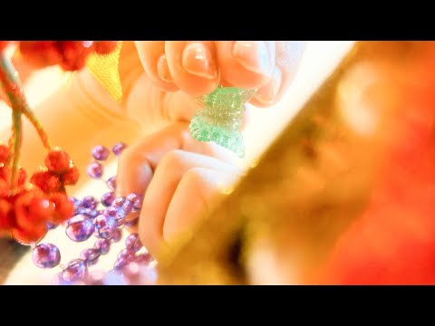 ASMR on screen 💚 relaxing hairstyling 👽 lofi, no talking, actual camera touching