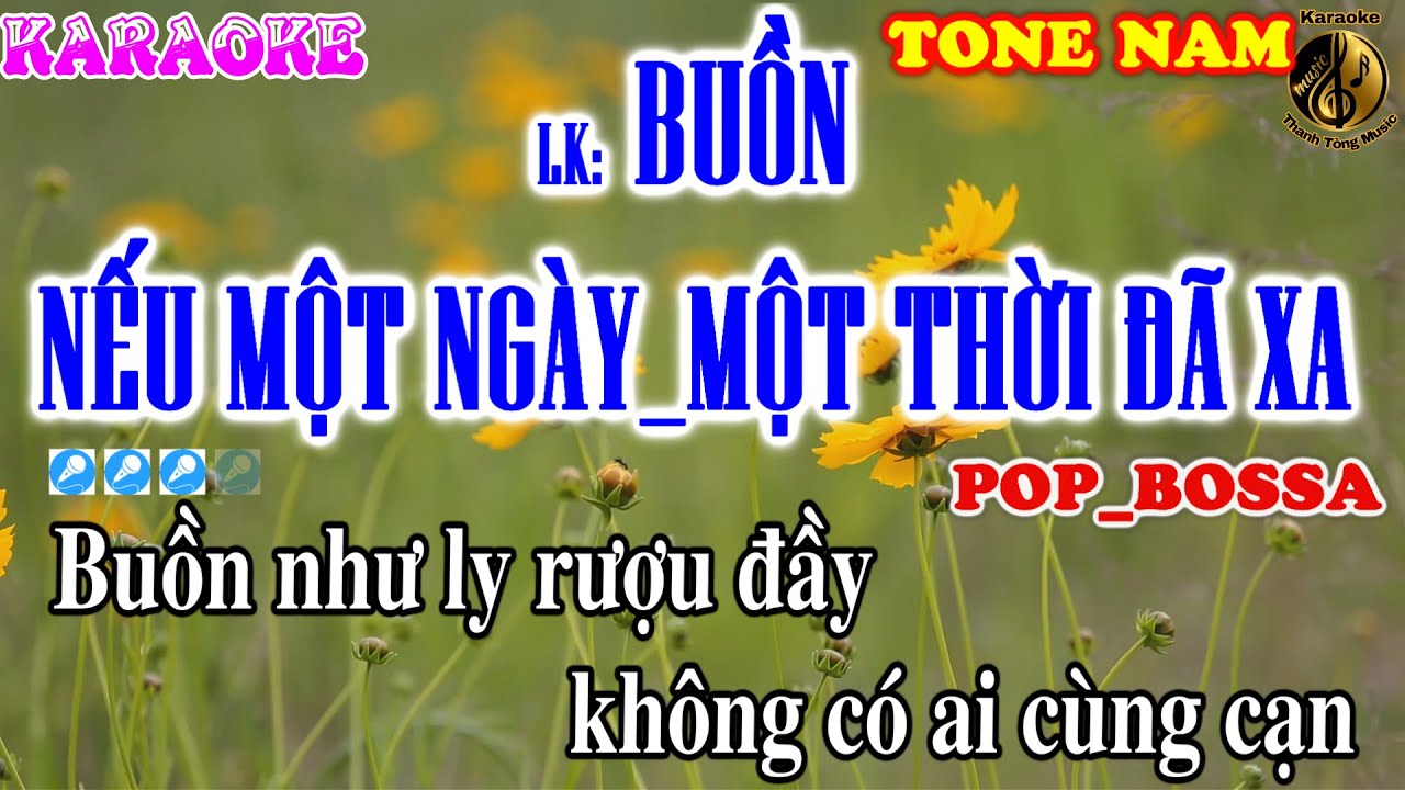 Karaoke Liên Khúc Buồn POP_BOSSANOVA Tone Nam | Karaoke Thanh Tòng | Thanh tòng Music