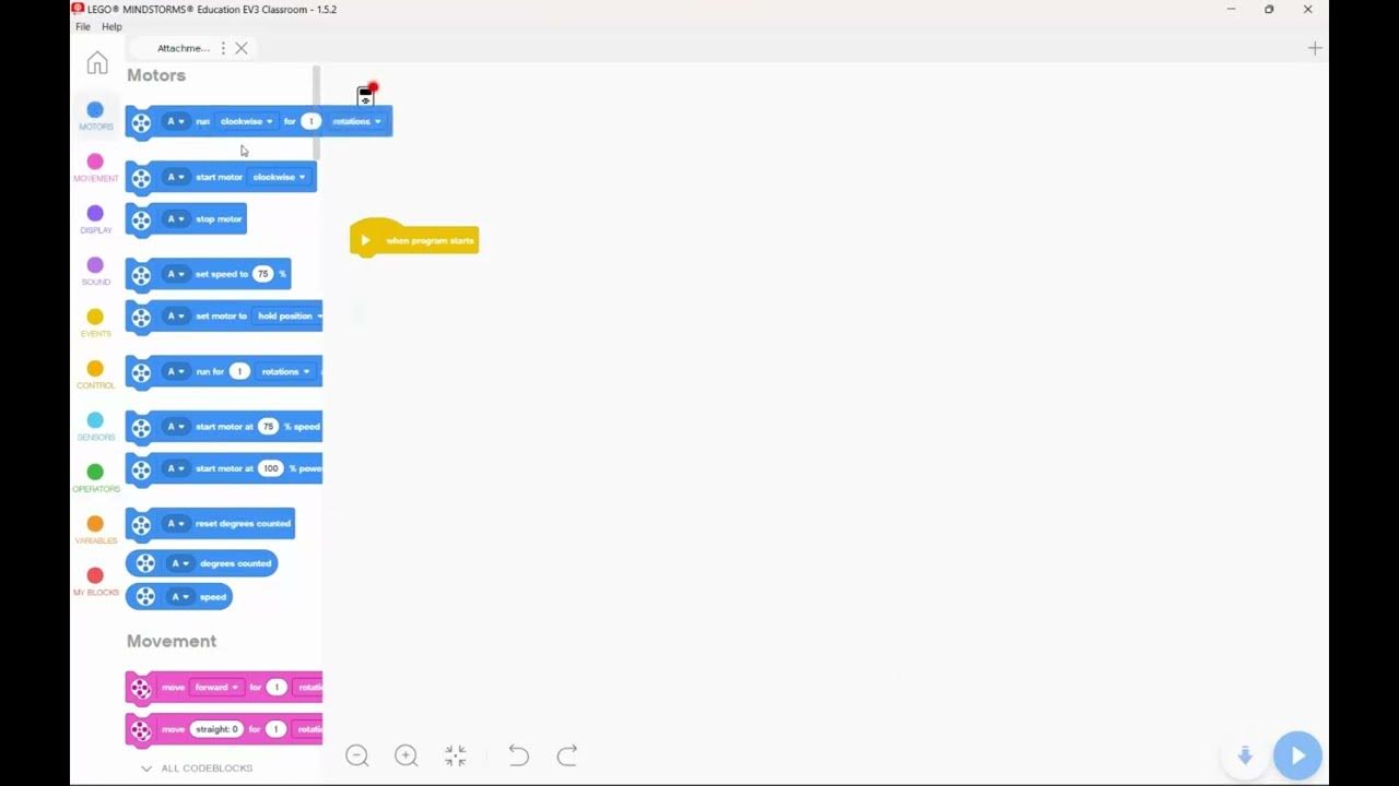 Programming a Medium Motor in EV3 Classroom - YouTube